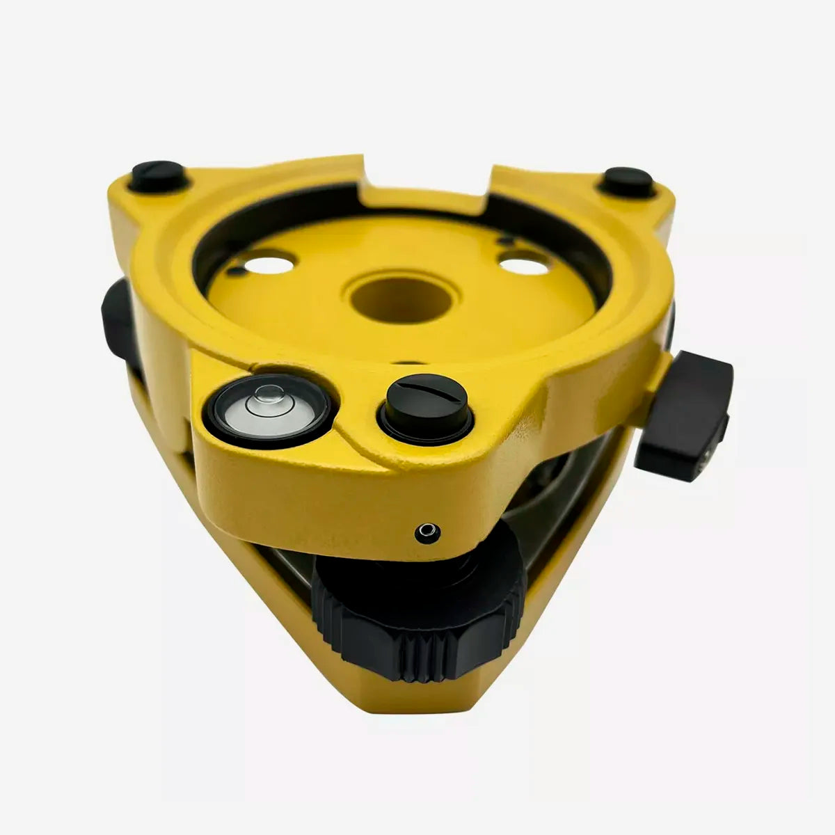 Detalle de la conexión de centrado forzado de 3 puntos de la base nivelante