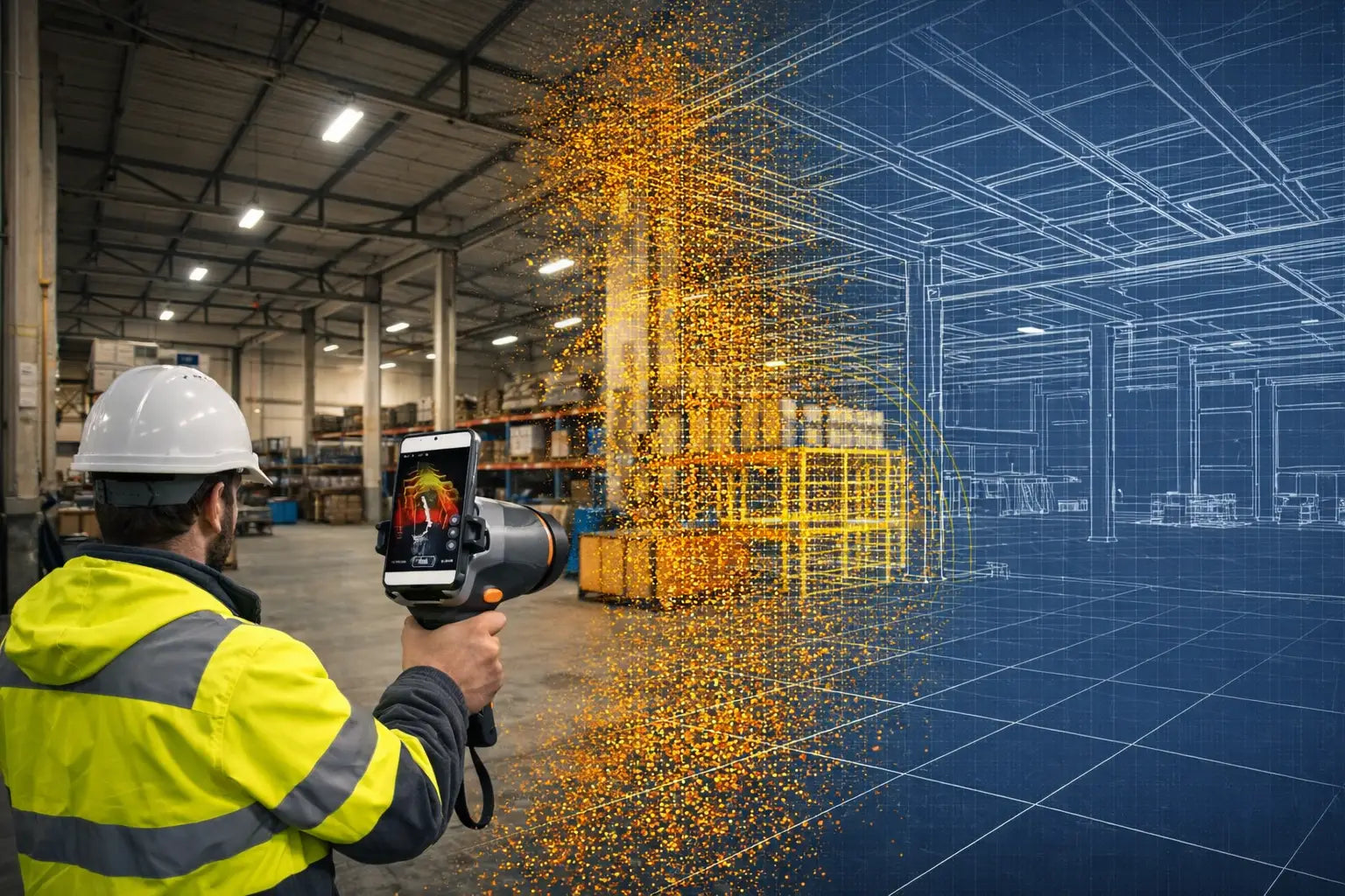 Escaneo 3D de interiores con escáner SLAM de mano para digitalización 3D