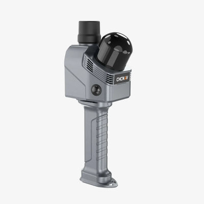 Vista frontal del CHCNAV RS7 con sensor LiDAR 64 canales y diseño compacto