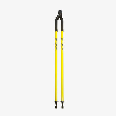 Bípode TOPCON de aluminio para topografía con patas telescópicas y acabado amarillo
