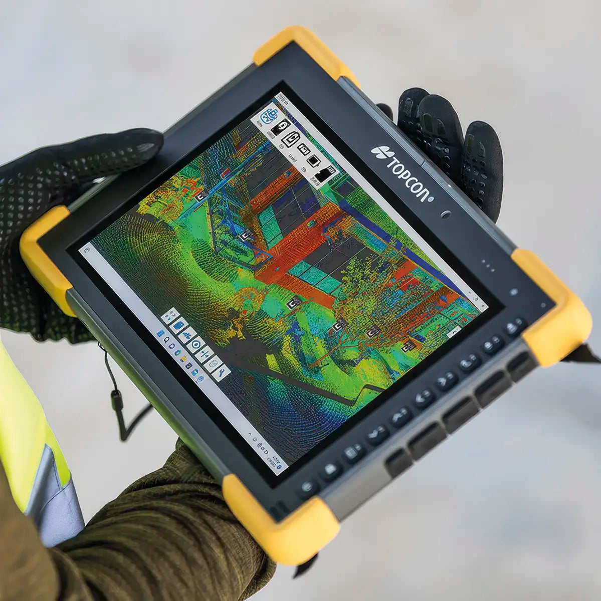 Nube de puntos coloreada obtenida con Topcon CR-P1 para as-built y BIM